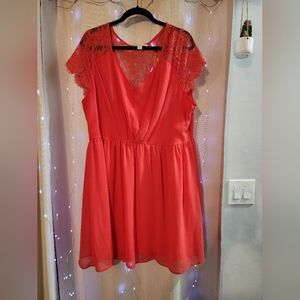 Coral forever 21+ dress
